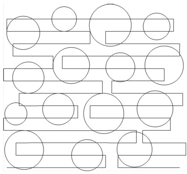 Circles and Lines Quilt Design