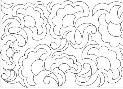 Brocade Fans Quilt Design