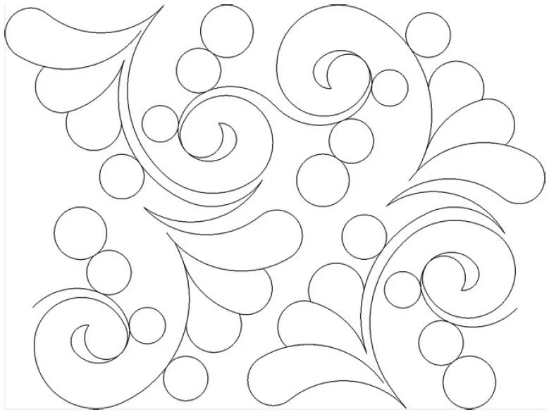 Feather Cascade Quilt Design