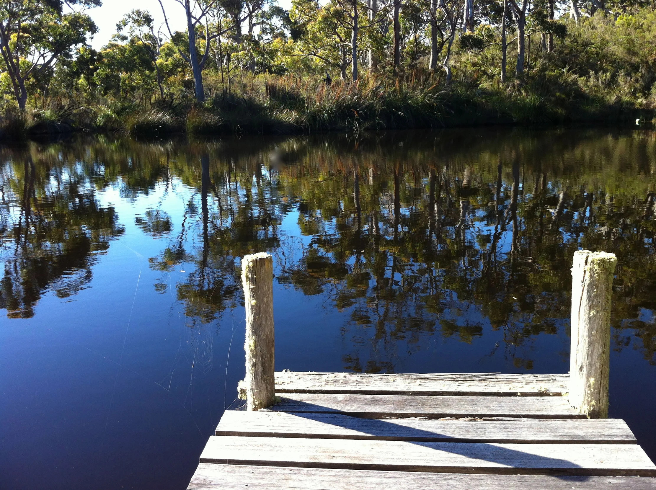 Fire dam with jetty for a picnic...