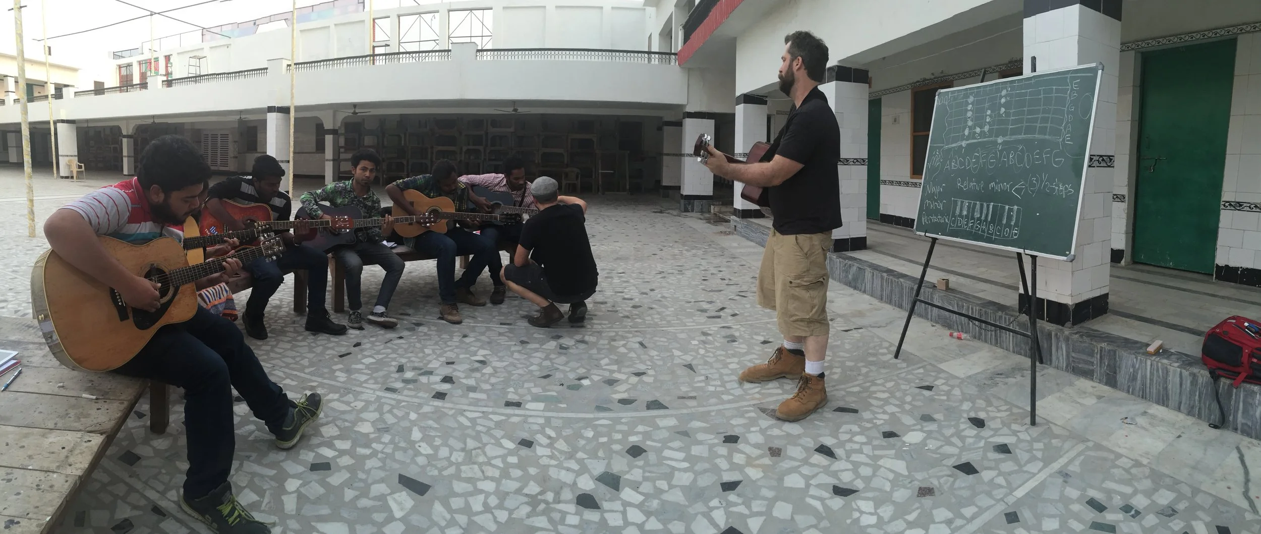 Me teaching music to kids in India