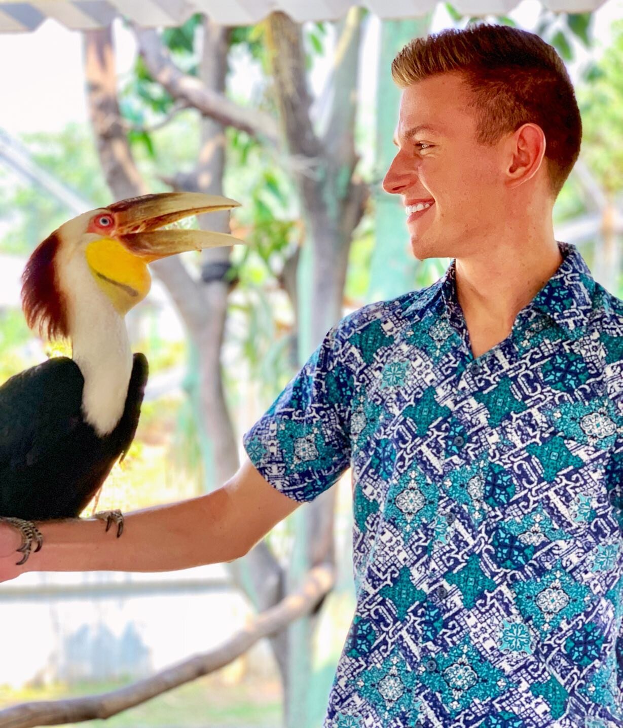 Love at first sight with my feathered friends!
⠀⠀⠀⠀⠀⠀⠀⠀⠀
Featured in order of appearance:
Wreathed hornbill
Southern cassowary
Palm cockatoo
Blue-and-yellow macaw
Yellow-crested cockatoo
Crested serpent eagle
Rhinoceros hornbill
⠀⠀⠀⠀⠀⠀⠀⠀⠀
Please be a