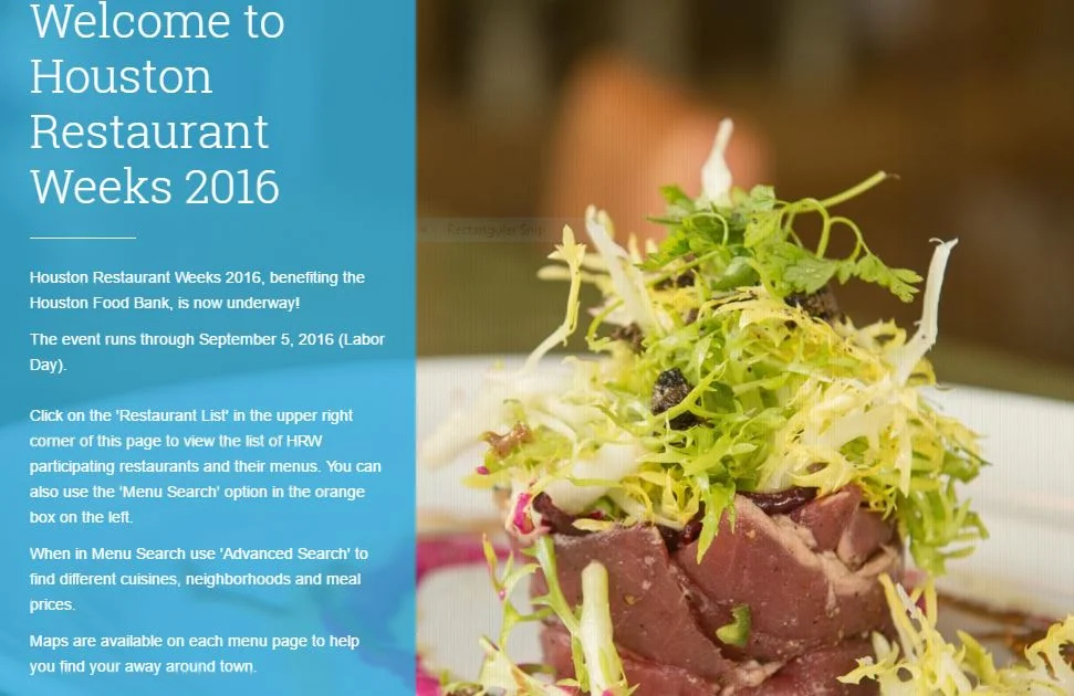 Fine Dining For A Great Price &amp; Cause: Houston Restaurant Weeks 2016!!!