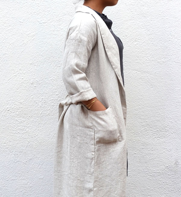 Fog Linen Natural Mia Bathrobe Here