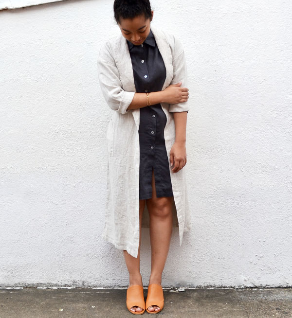 Fog Linen Natural Mia Bathrobe Here