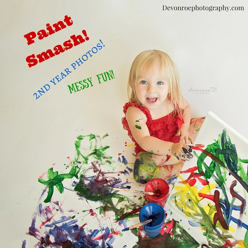 Most choose to do the Paint Smash for a 2nd or 3rd birthday, if they have done a Cake Smash previously.