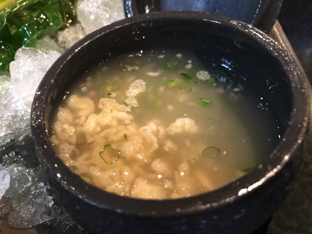 Soup made from clam broth