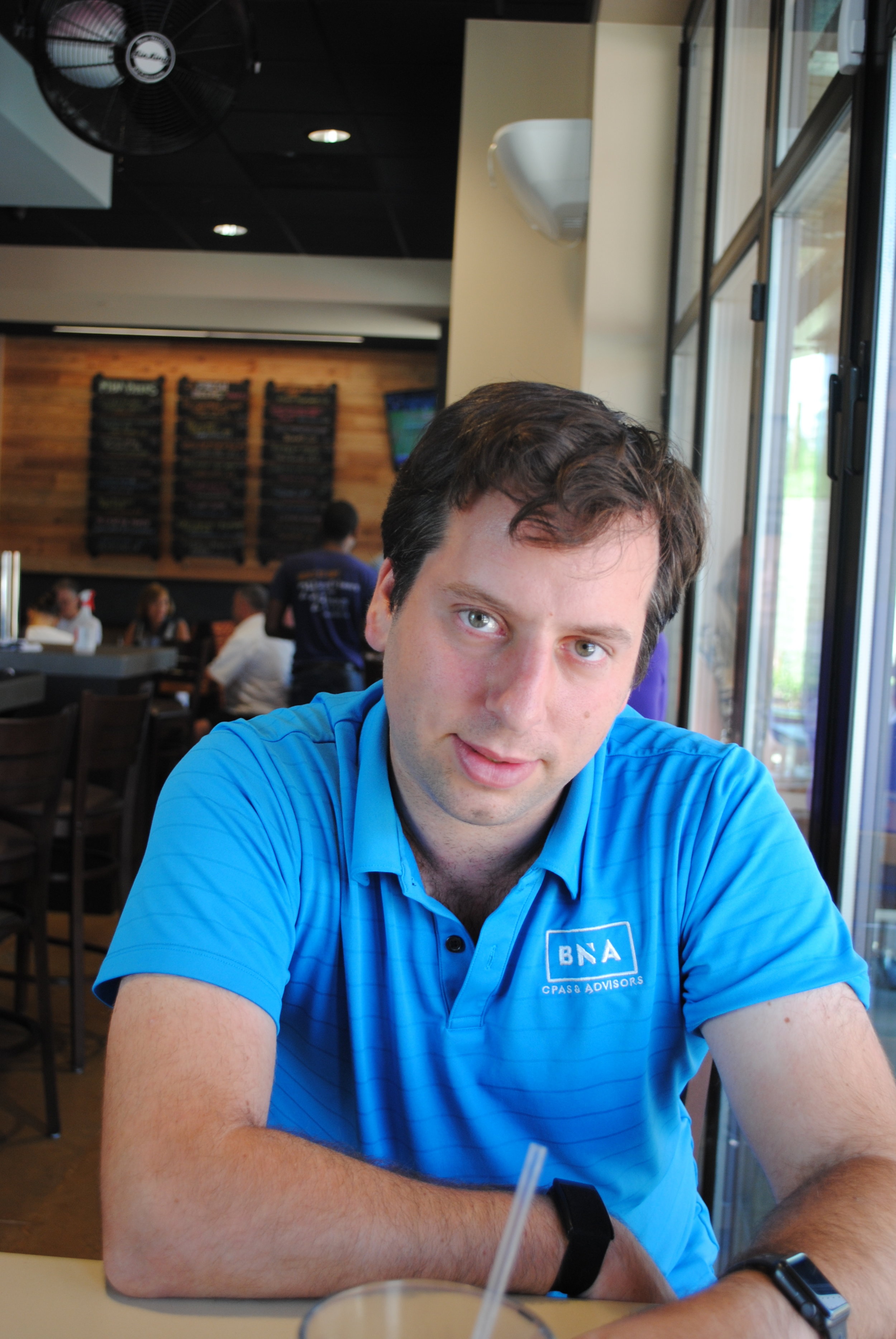 No dessert pizza, but check out this picture of Jason SMIZING! Tyra would be so proud.