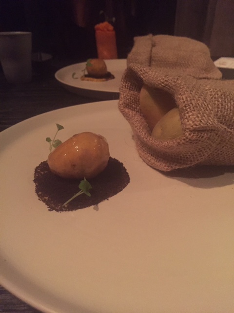 Ice cream inside of candied potato shell--what is life?