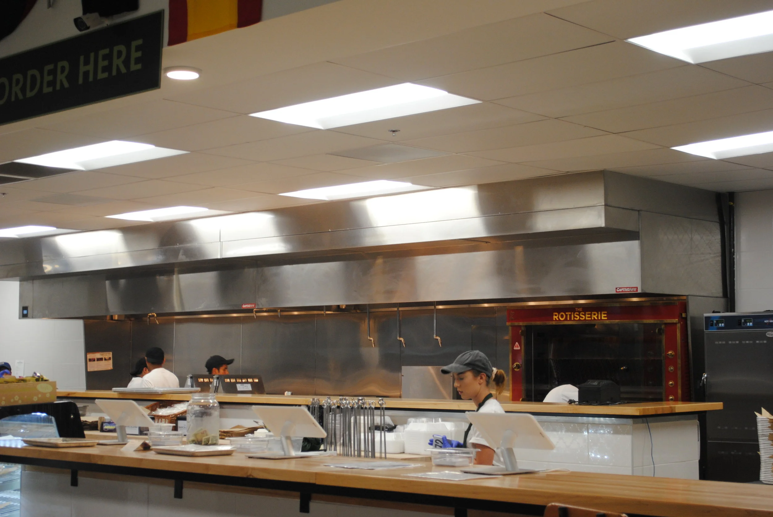 The kitchen team hard at work