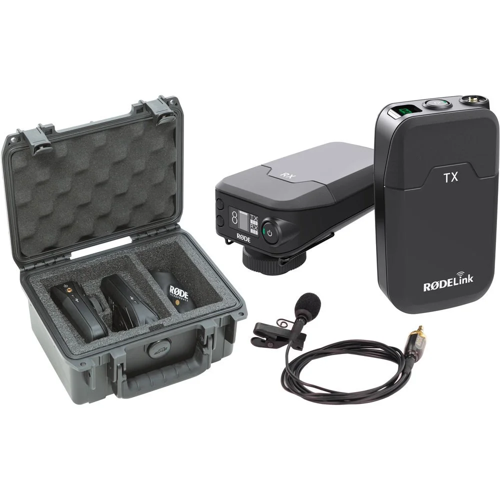 RODE RODELink Filmmaker Kit Digital Camera-Mount Wireless Omni Lavalier Microphone System with Case Kit