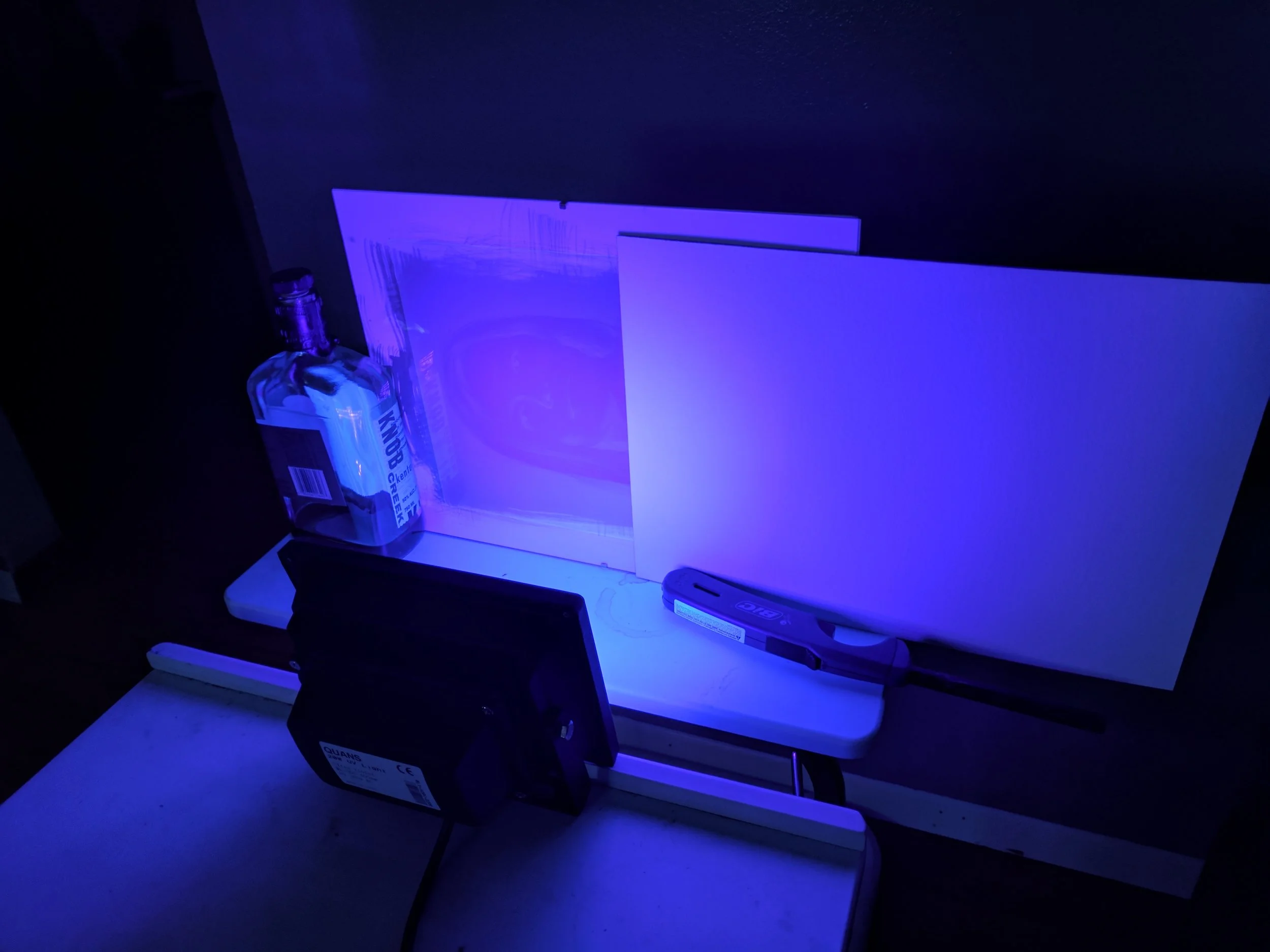 The UV Light used to expose the print