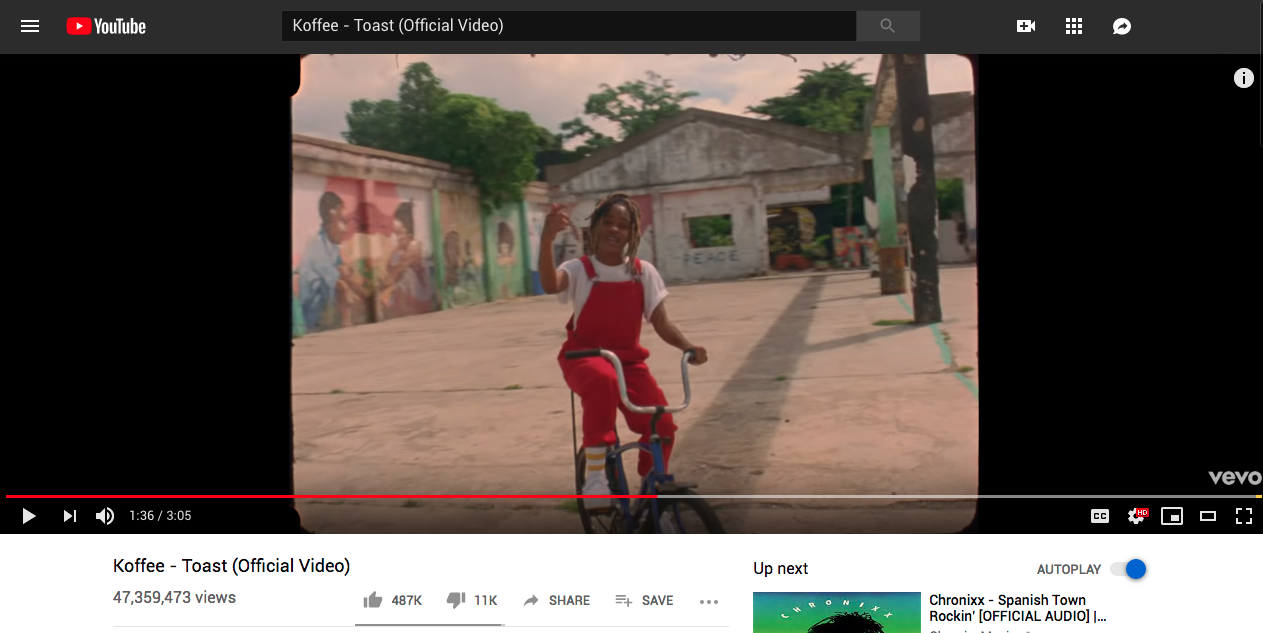 Paint Jamaica featured in Koffee - Toast (Official Video)