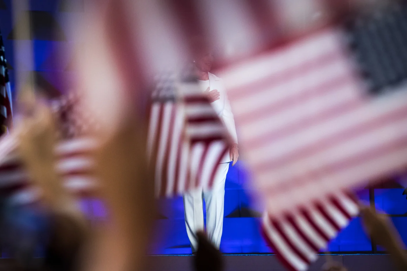 Democratic U.S. presidential nominee Hillary Clinton takes the stage to accept the nomination of the Democratic National Convention in Philadelphia, PA.