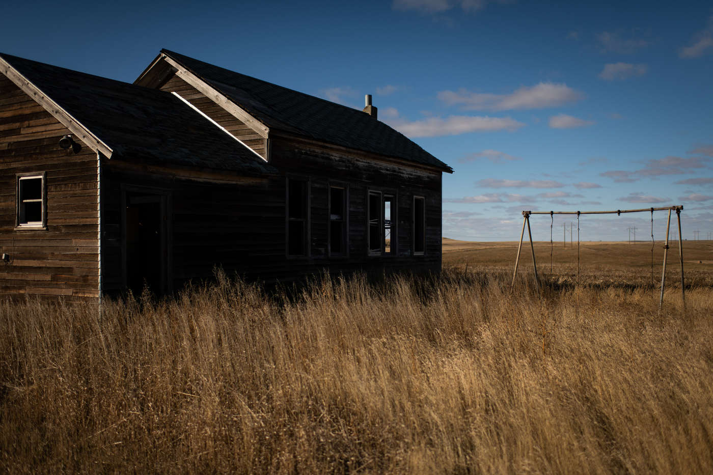  An abandoned schoolhouse north of Hettinger, ND. 
