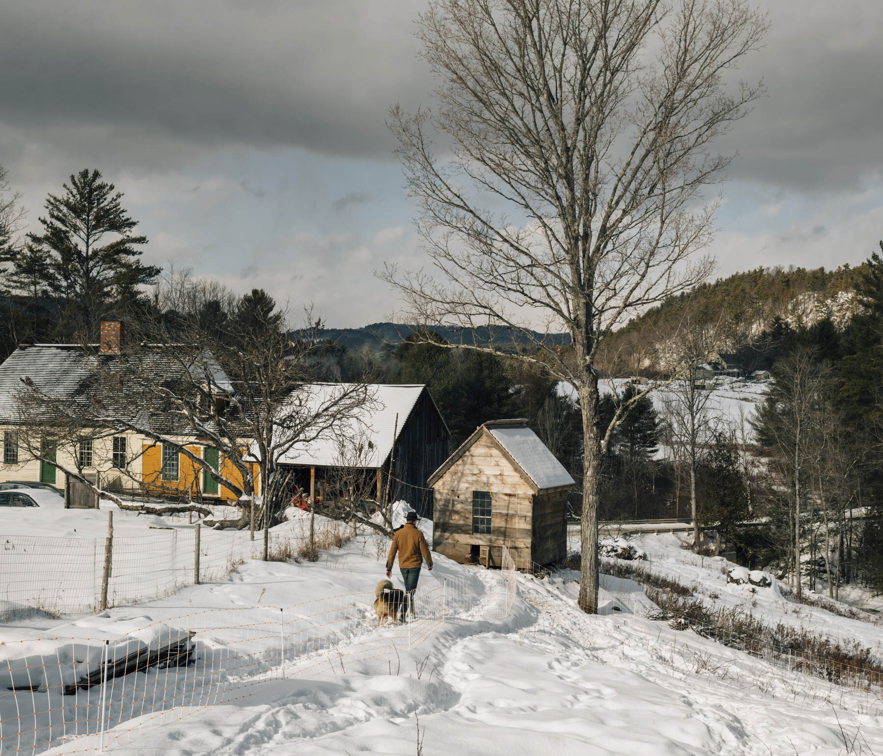  Justin Squizzero does chores on the Burroughs-Hebb-McClintock farm established 1810 