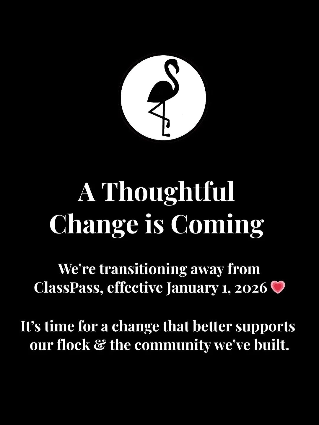 A thoughtful change is coming🩷 Here&rsquo;s what you need to know ⬇️

This wasn&rsquo;t an easy decision to make&hellip;

Beginning January 1, 2026, The Sand Barre will be transitioning away from ClassPass.

We&rsquo;ve loved welcoming new faces thr