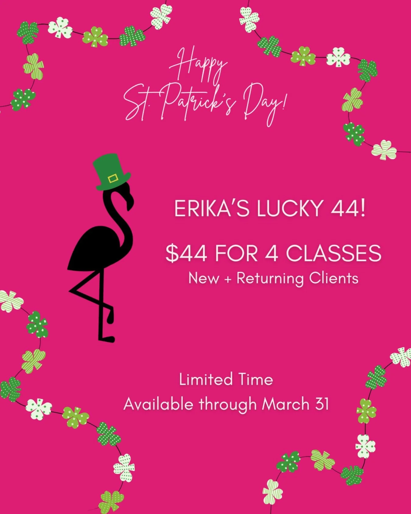 We&rsquo;ve got a little extra luck to share today&hellip; 🍀

Today isn&rsquo;t just St. Paddy&rsquo;s Day&hellip; it&rsquo;s also Erika&rsquo;s birthday! 🥳

She&rsquo;s turning 44, and since 44 is a special number to her, we thought it was the per