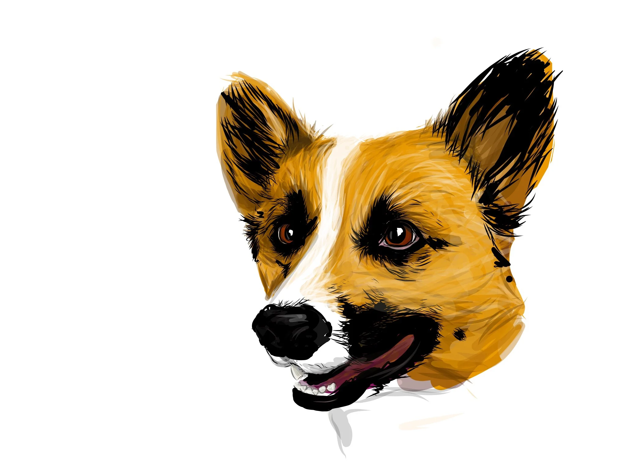 Owyn smiling. He is just so handsome it's hard not to draw him sometimes! 