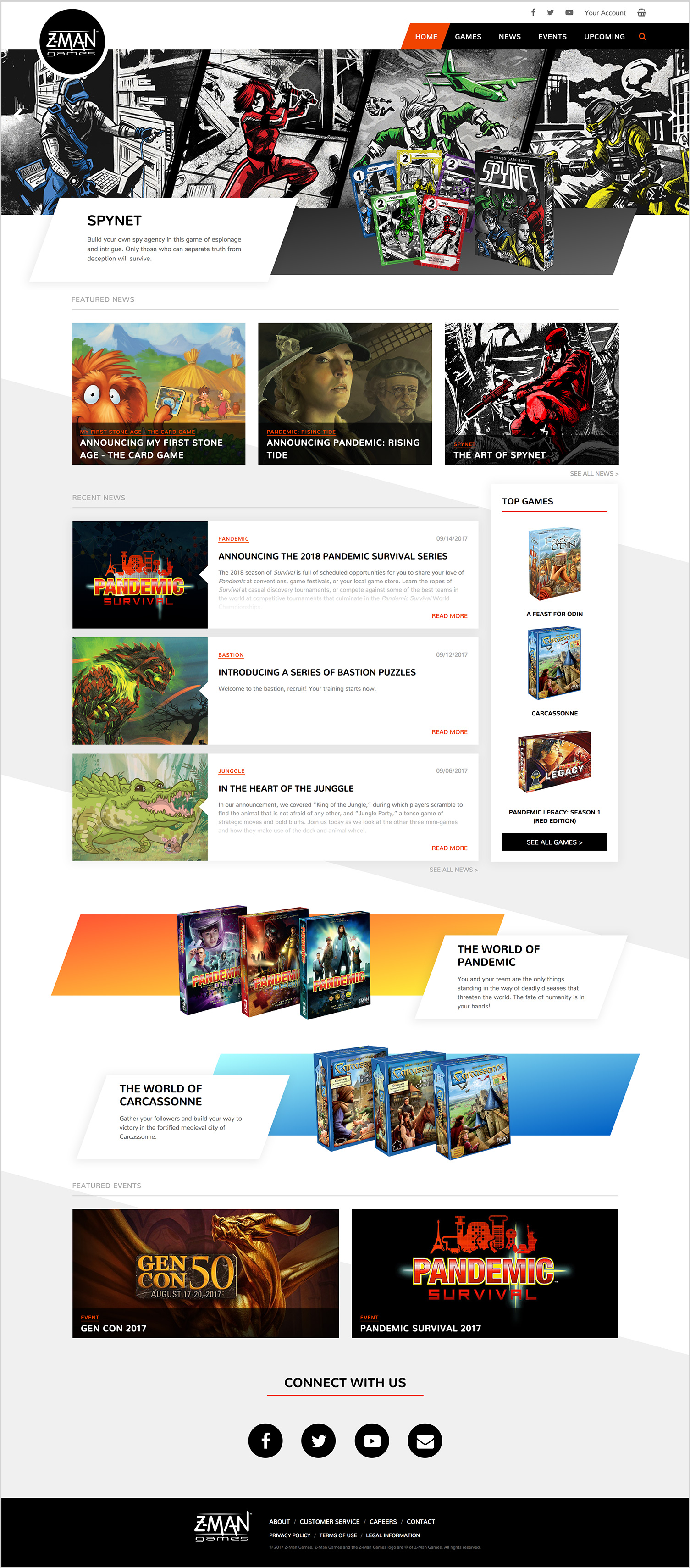 Z-Man Games Website — Jasmine Radue Graphic Design - Minneapolis