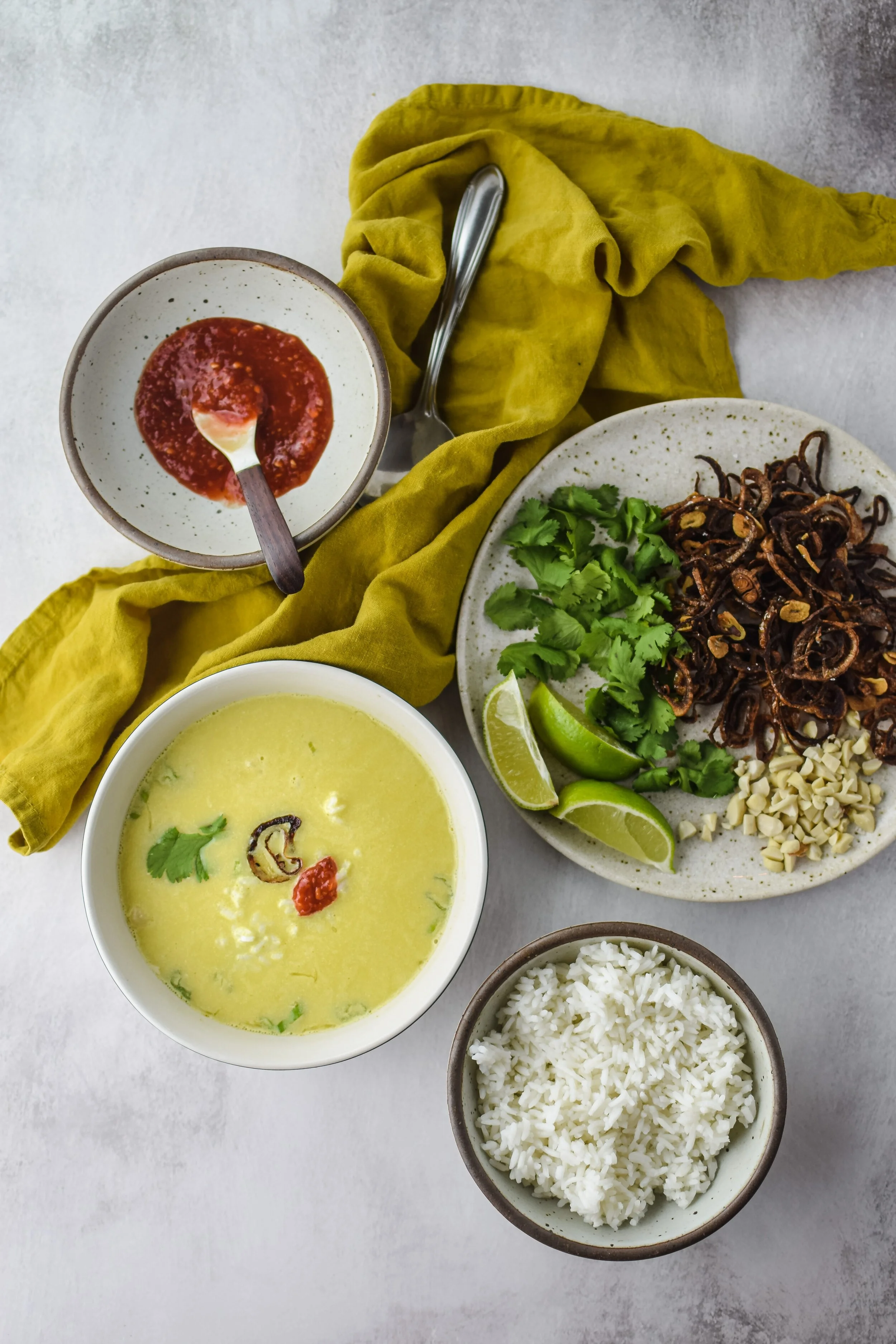 Turmeric and Coconut Broth with Rice and Chickpeas