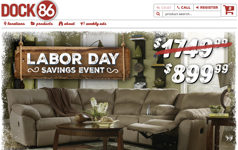 Much like Gabberts.com, Dock 86 is another HOM Furniture brand website. It has gone through some changes since I was the content editor. I was responsible for creating and scheduling the home page slideshow, scheduling the e-catalog, and updating th…