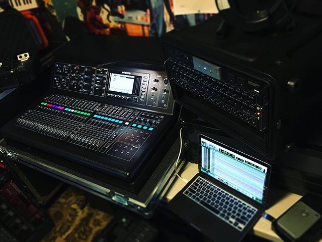 With the #dl32 you can drop 32 #midas #proseries #preamps anywhere and connect to #FOH via cat5. Tracking to #protools is a breeze and so is a virtual #soundcheck. @spineshakerproductions #live #livesound #livemusic #recording #production #midasconso