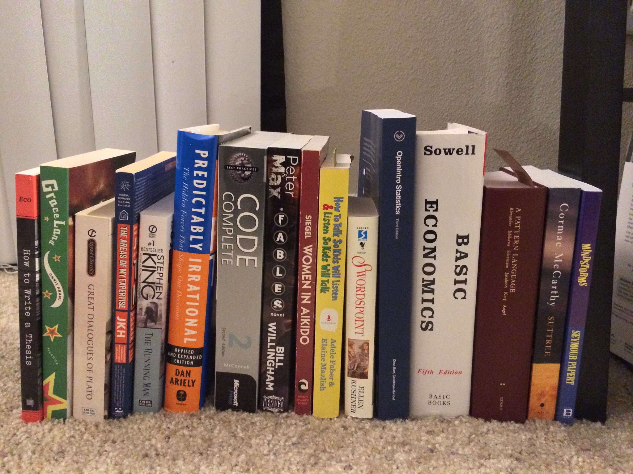 My next set of books to read from left to right