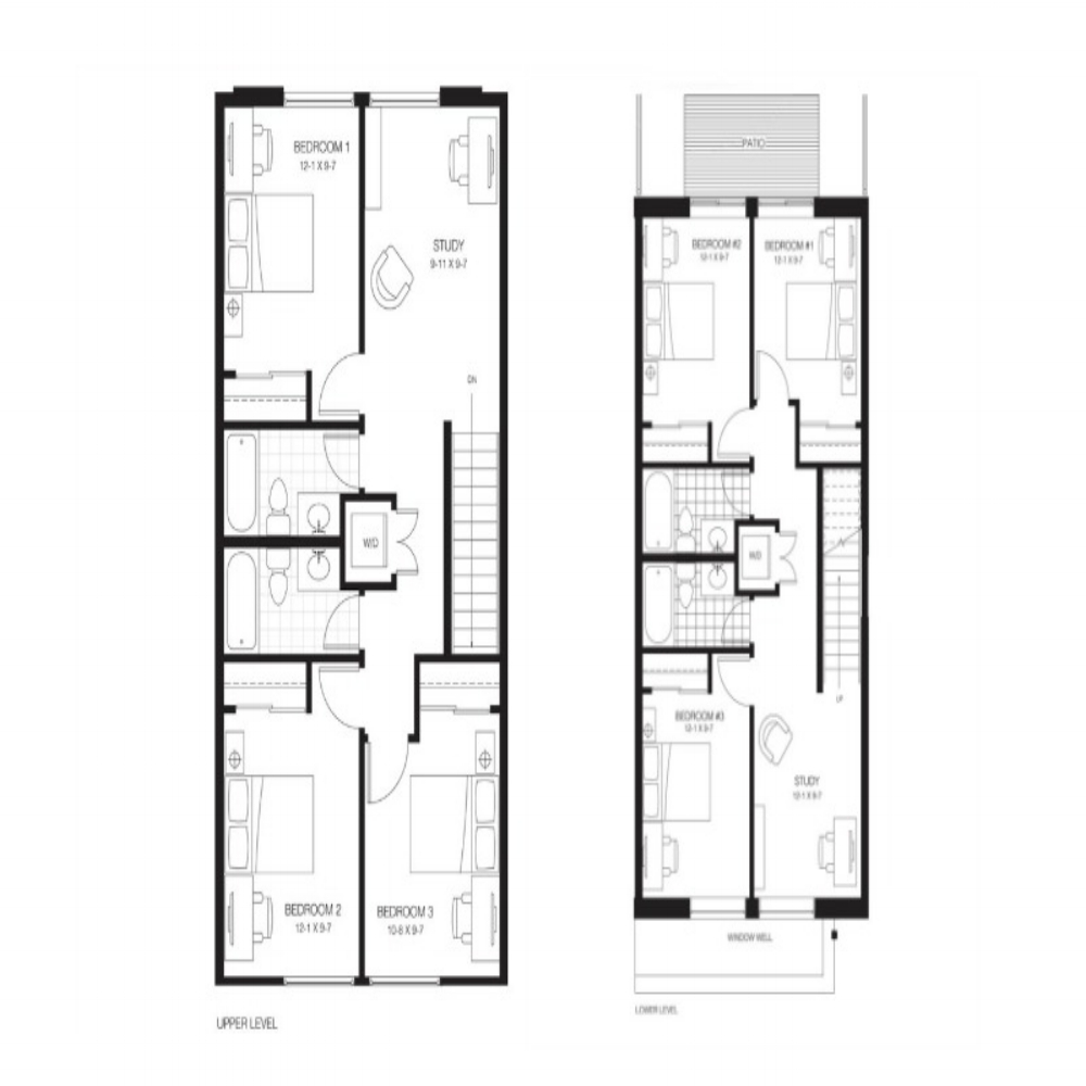 3 Bed + Den TH 3. $800 / person SOLD OUT Click for Virtual Tour