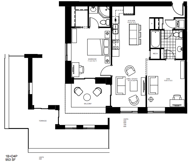 2 Bedroom Suite 2 Bed 2. $1,750 SOLD OUT Click for Virtual Tour