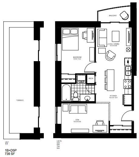 2 Bedroom Suite 2 Bed 3. $1,700 SOLD OUT Click for Virtual Tour