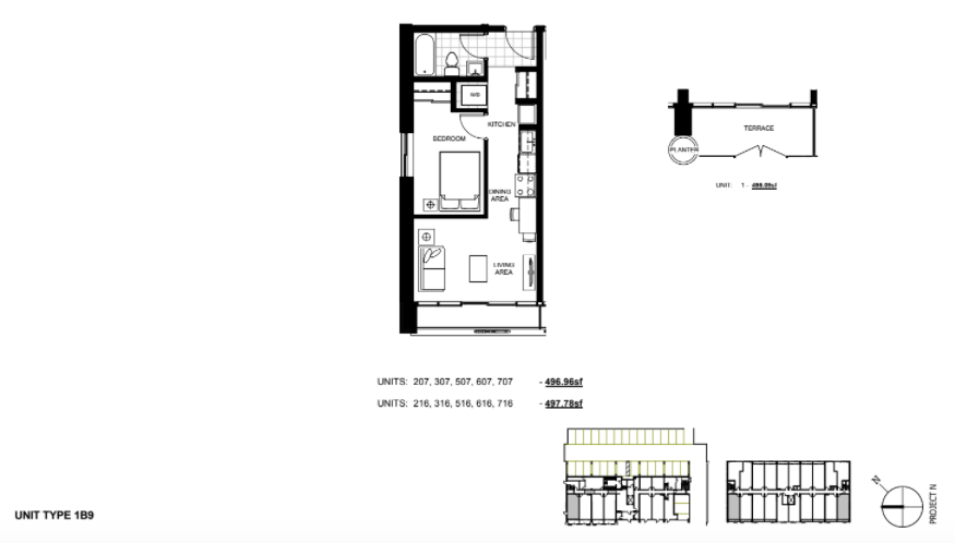 1 Bedroom Suite 1B9. $1,400 / month SOLD OUT Click For Virtual Tour