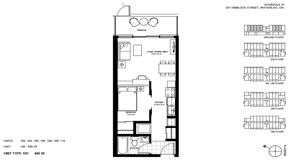 1 Bedroom Suite 1B1. $1,450 / month