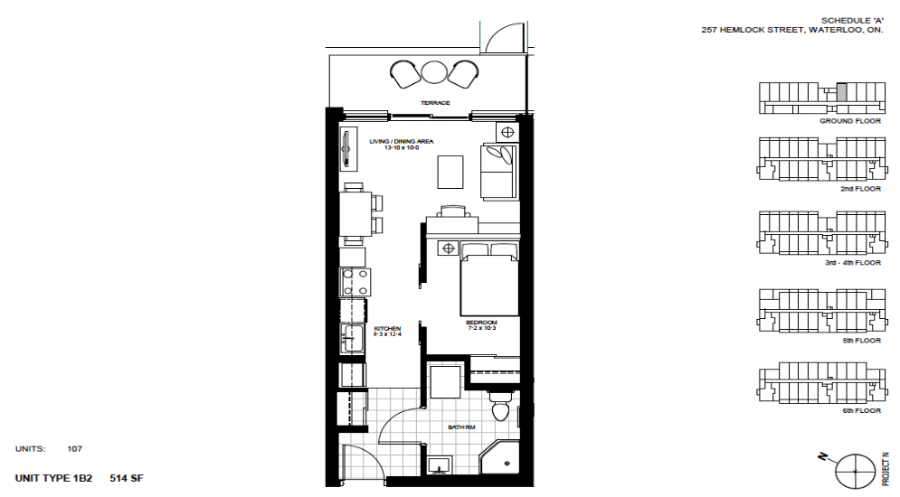 1 Bedroom Suite 1B2. $1,450 / month