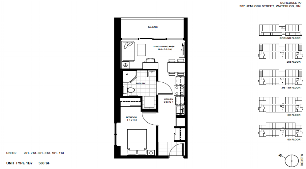 1 Bedroom Suite 1B7 . $1,500 / month