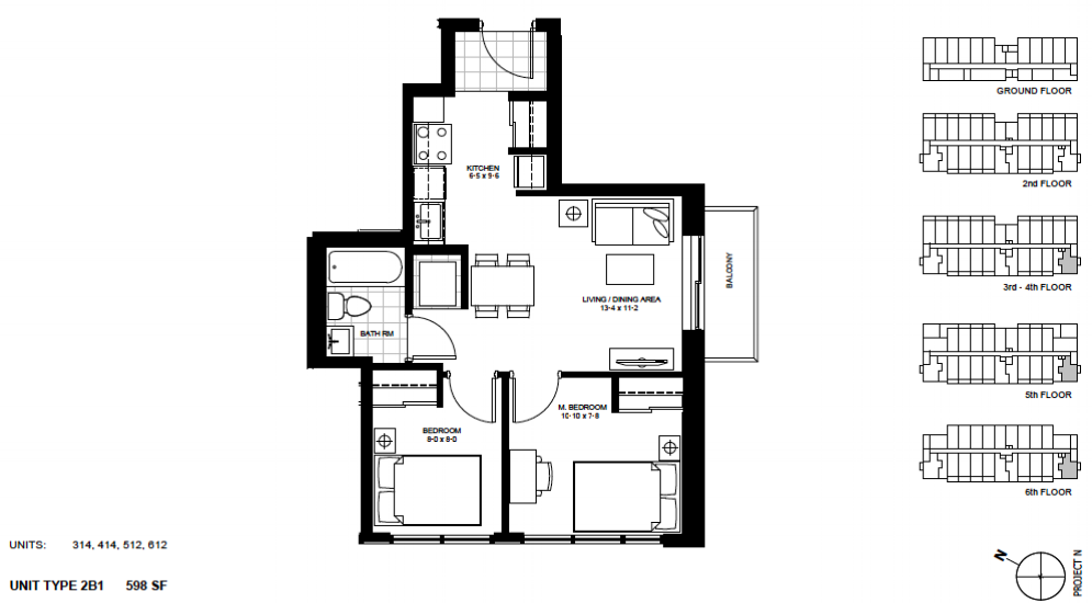 2 Bedroom Suite 2B1. $1,800 / month