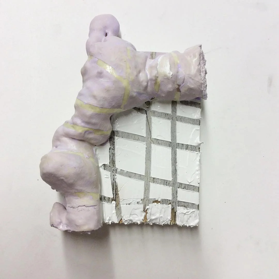 (everything all at once) made easier to carry, 2016 cut piece from larger work 5x7in