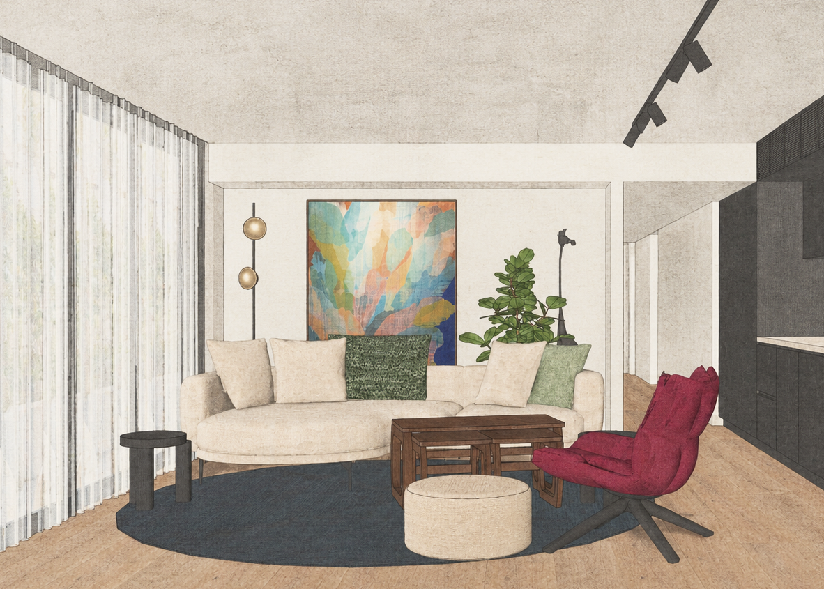 Apartment living room in Bondi