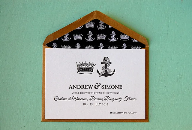 A gorgeous save the date card. Photo: Little Peach Co.