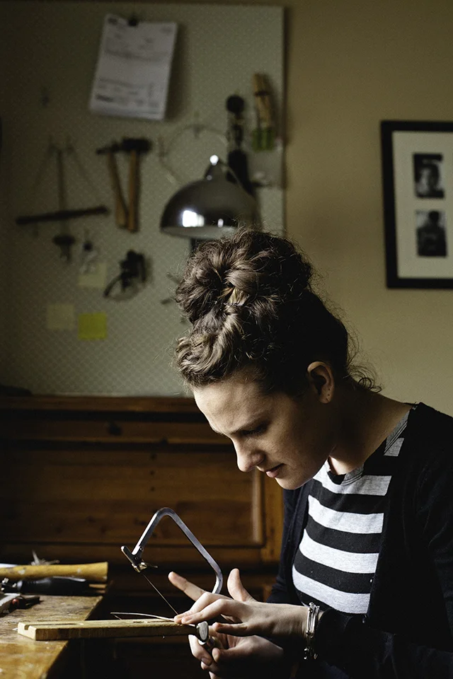 Caitlin in her studio. Photo: Andrea Jankovic