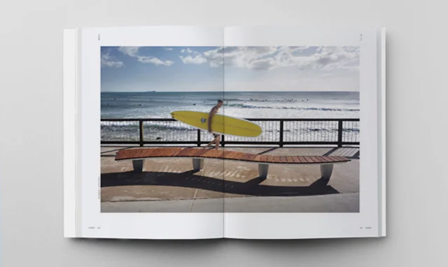 Surya Graf's wave seating series at the Gold Coast. Photo: Hightide