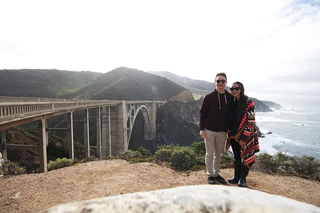 Rory and Kati holidaying at Big Sur, California, earlier this year. Photo: Mast Furniture