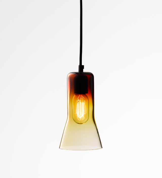 Single pendant in amber. Photo: Ross Gardam