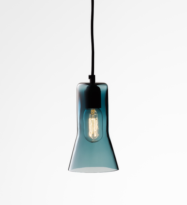Single pendant in blue. Photo: Ross Gardam