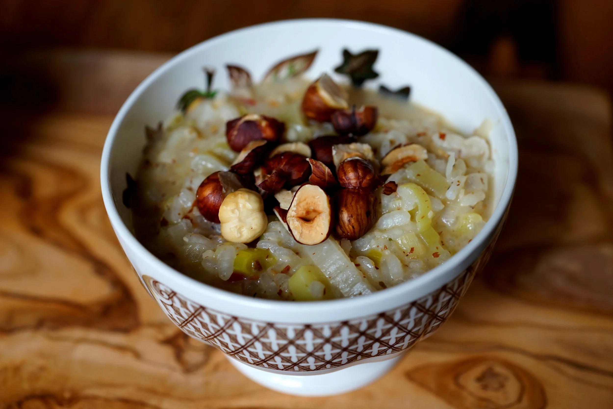 Buttery Leek and Hazelnut Risotto