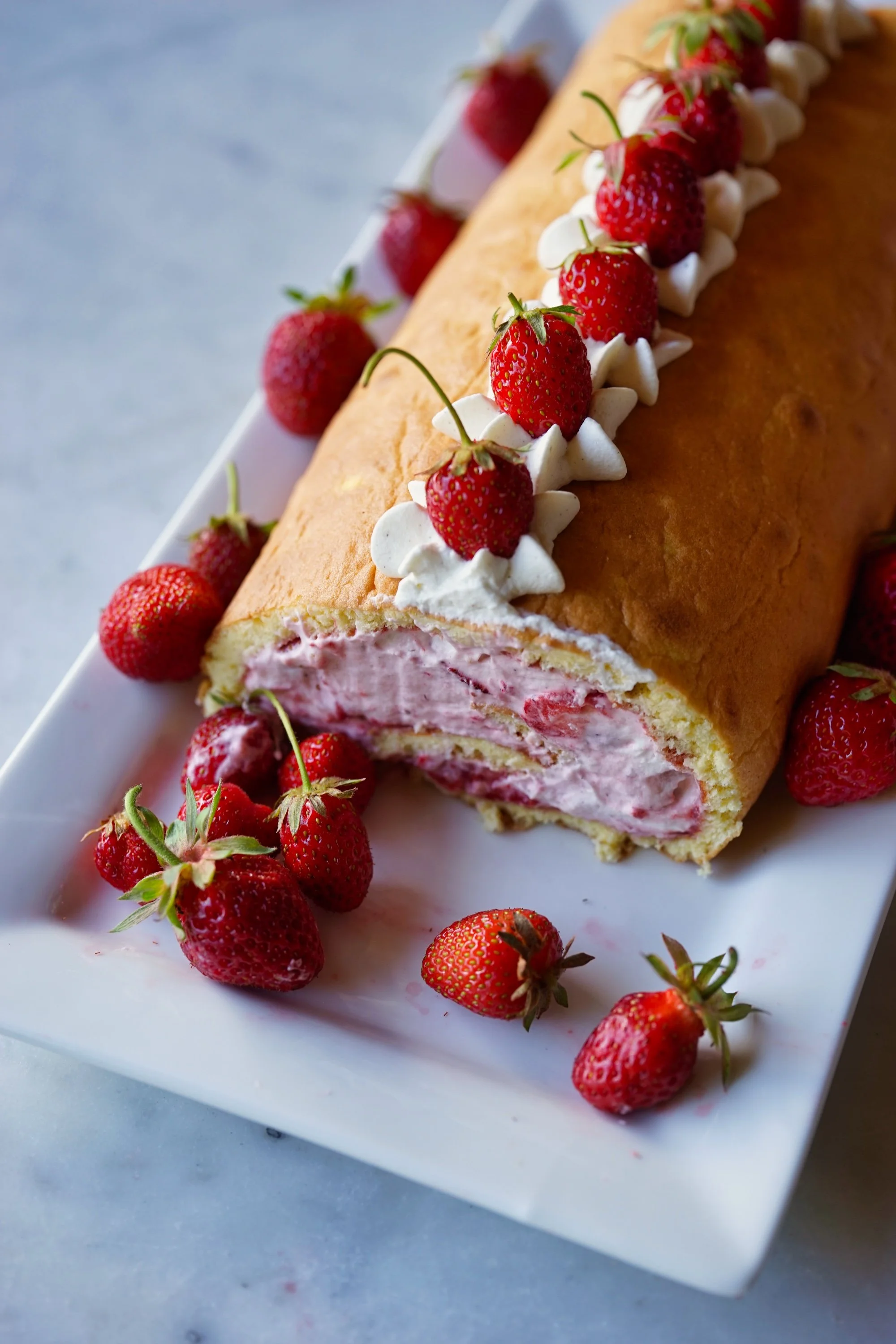 Erdbeerroulade