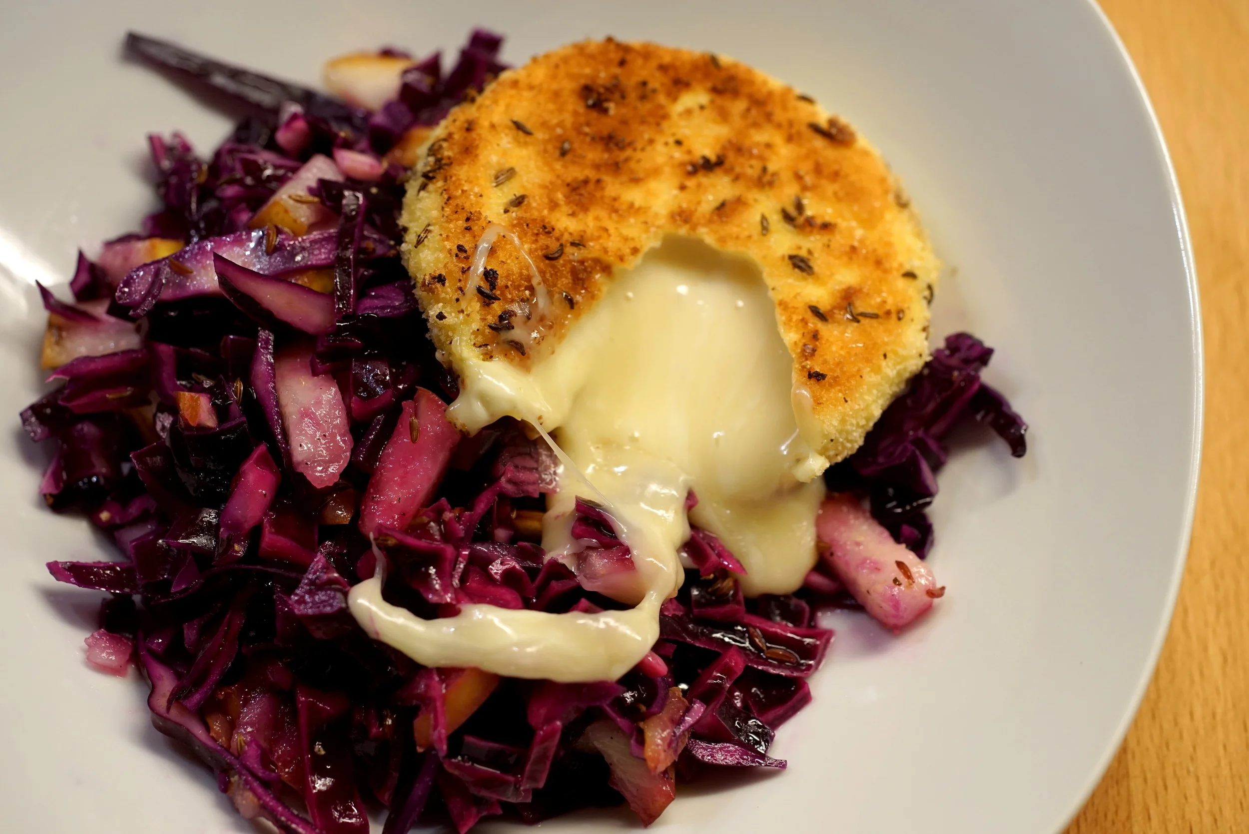 Gooey Tomme and Cabbage Salad
