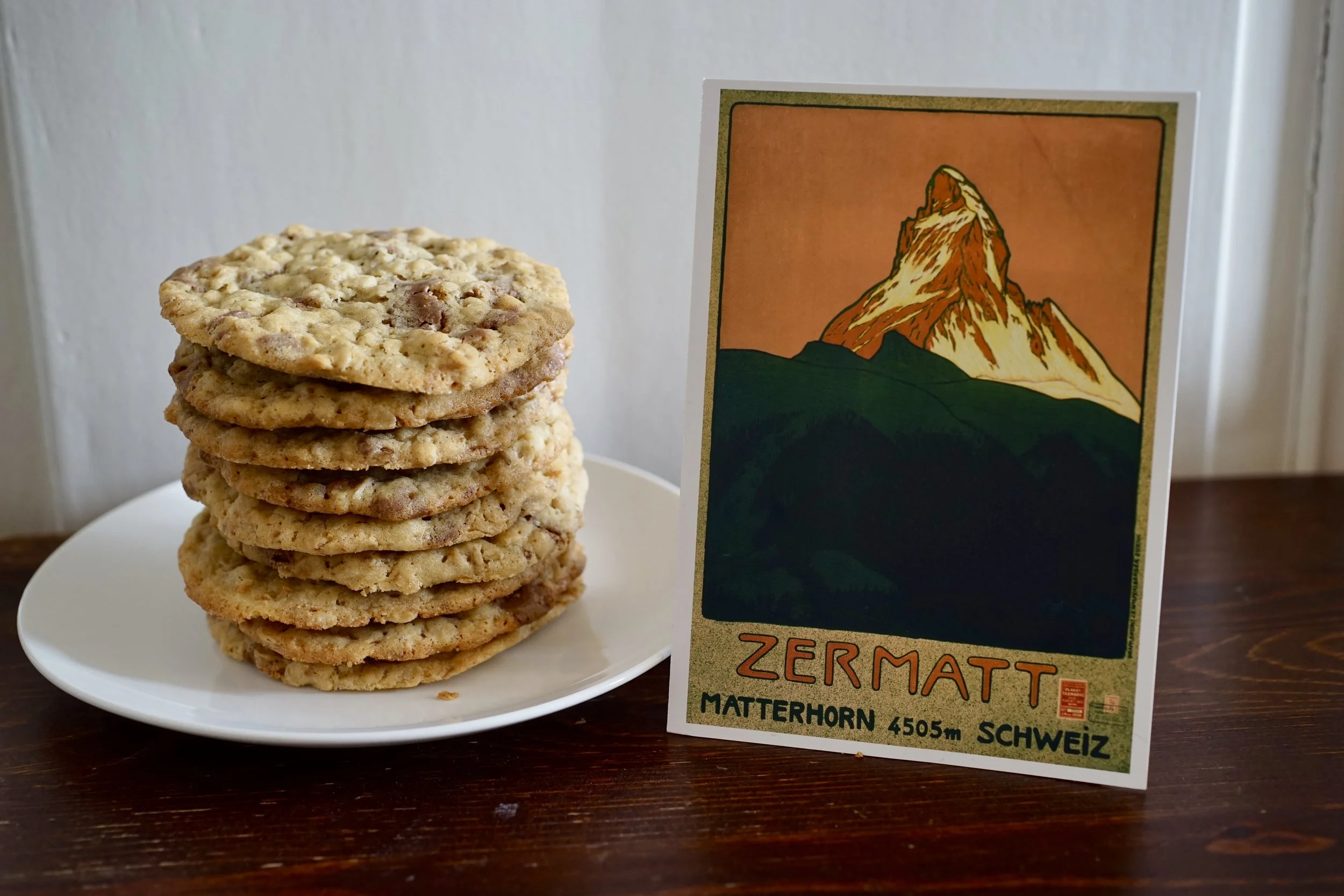 Toblerone Oatmeal Cookies