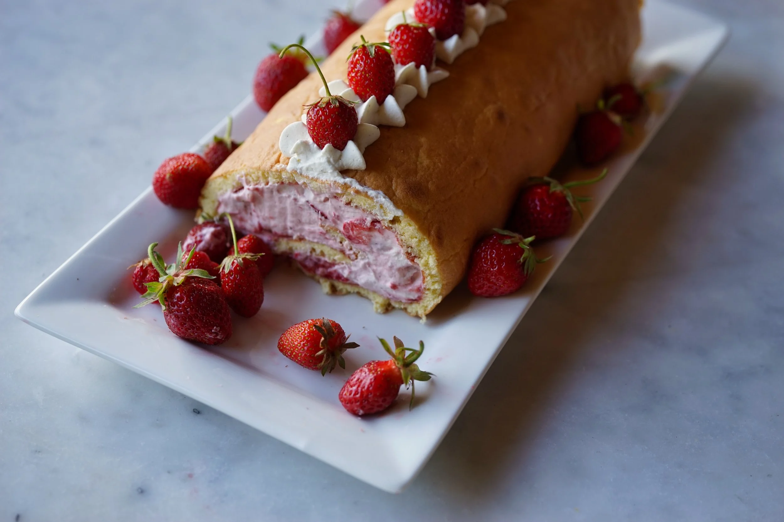 Erdbeerroulade