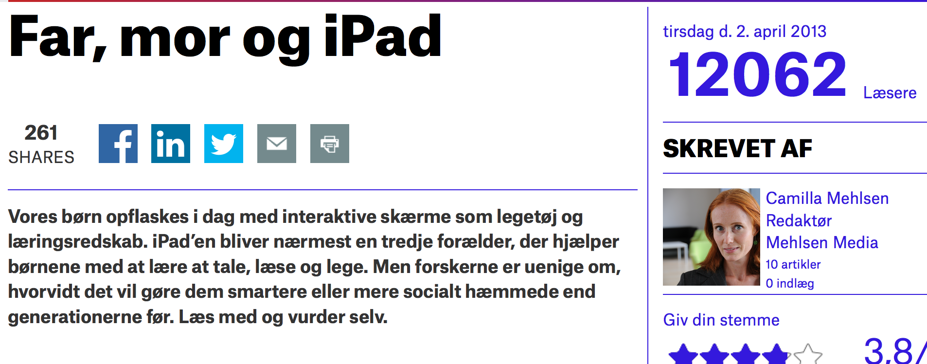 iPad-invasionen i børnehøjde